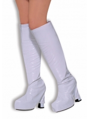 White GO GO Boots - Womens 70s Disco Costumes